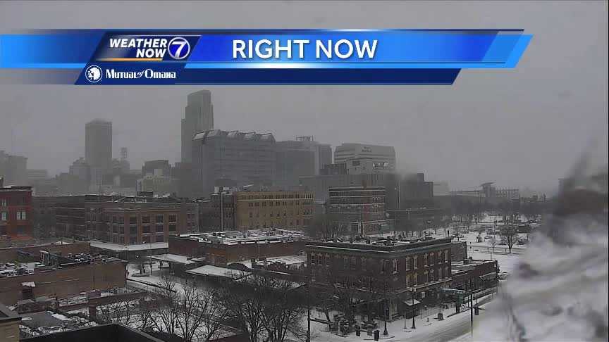 Snow winding down in Omaha, strong winds and very cold this afternoon ...