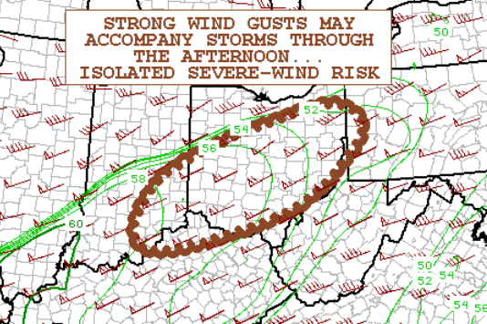 MARGINAL RISK for severe storms this afternoon (1/12)