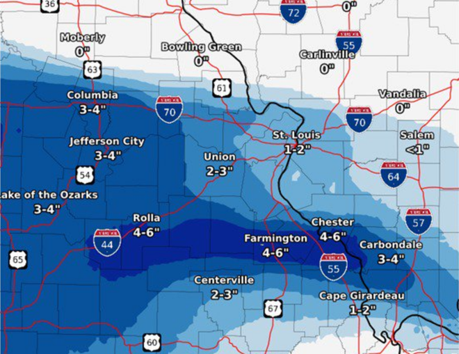 Belski&#39;s Blog - Snow totals from Friday night
