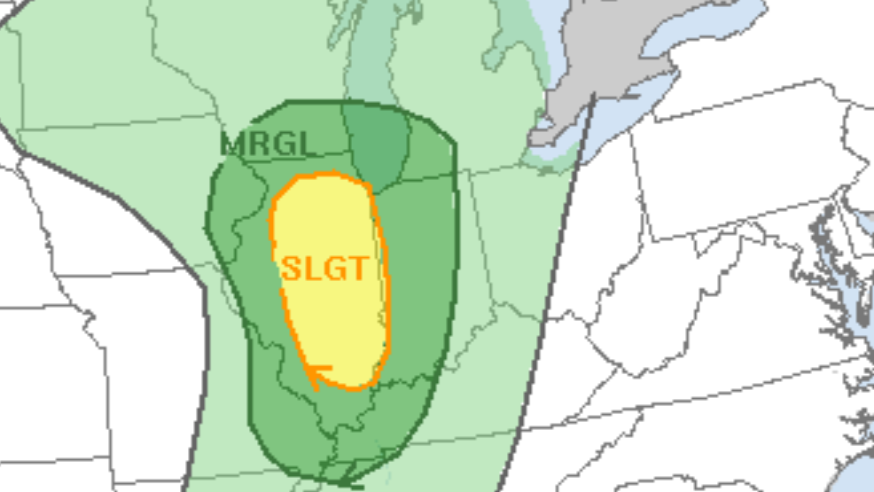 Belski's Blog - Severe storm risk area to the west
