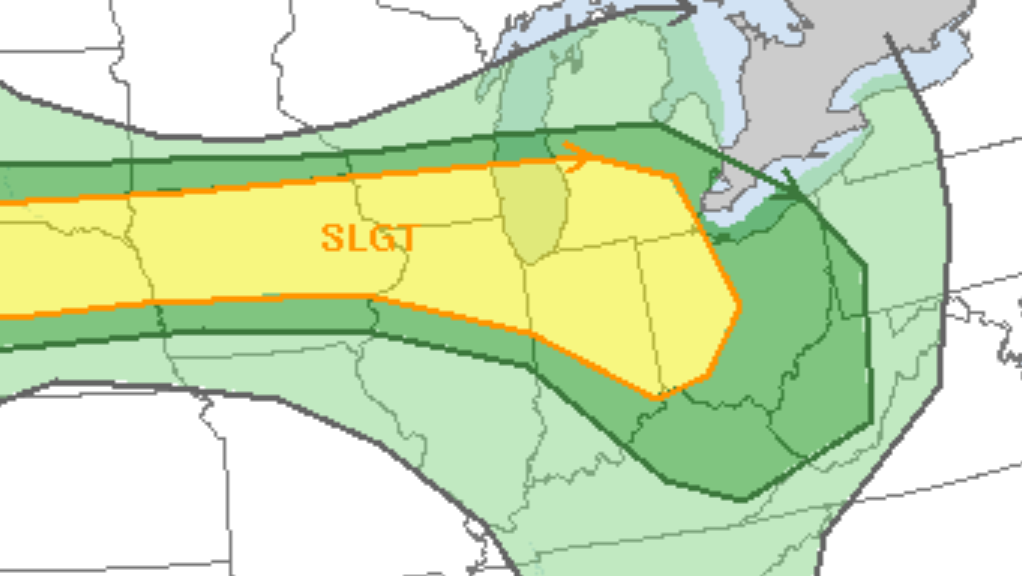 Belski's Blog - Small risk for severe over portions of the area
