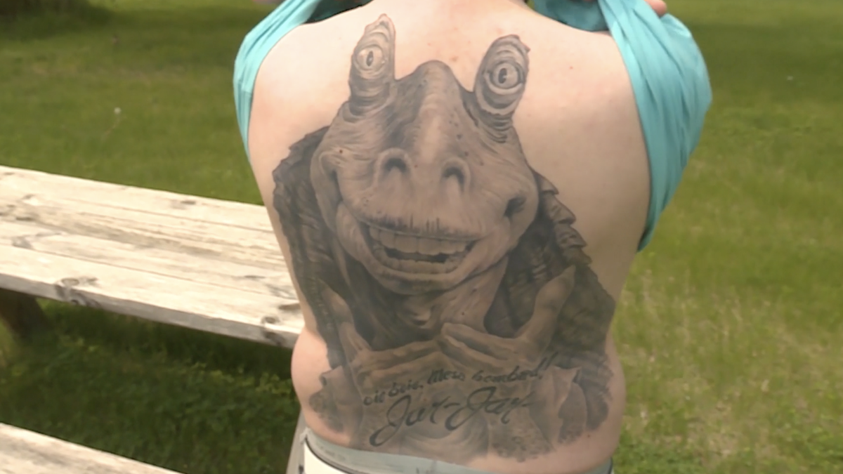 Man's 'Star Wars' Jar Jar tattoo goes viral