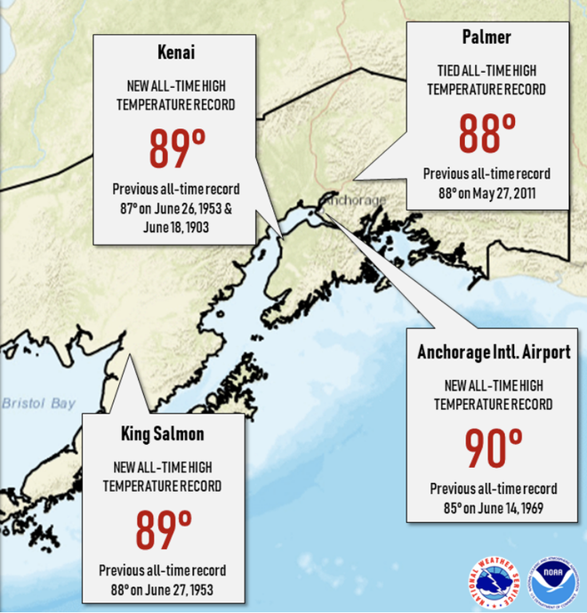 Belski's Blog Alltime record high temperature in Anchorage, Alaska