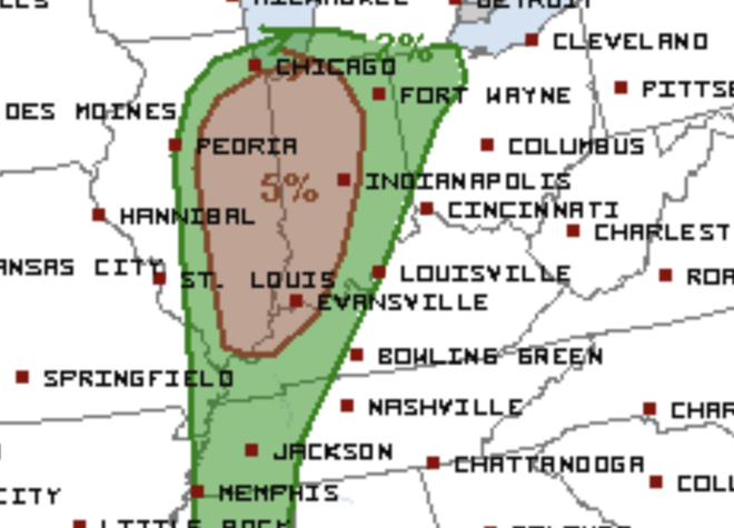 Belski's Blog - Parts of the area in a limited tornado risk today