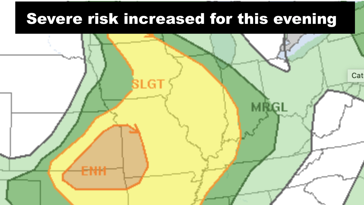 Belski's Blog - Severe risk added for tonight