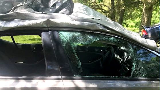 Couple returns from wedding ceremony to find car broken into, important ...