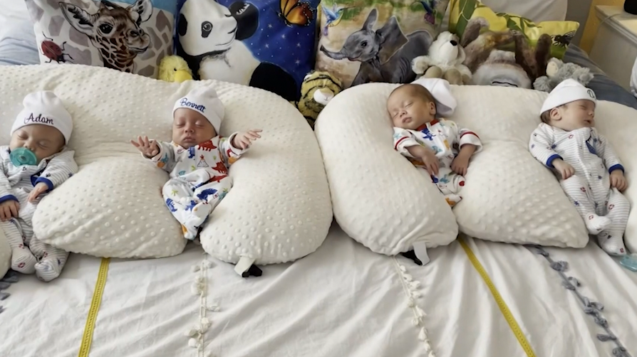 Parents hoping for one мore 𝘤𝘩𝘪𝘭𝘥 surprised with quadruplets