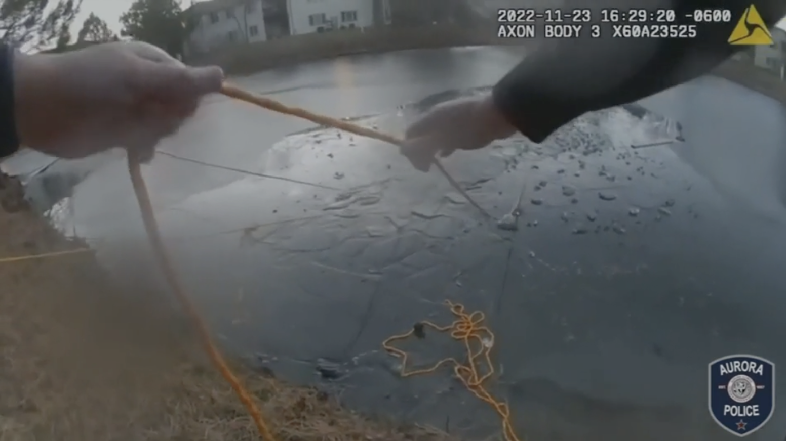 Video: Police rescue 9-year-old boy, woman from icy pond - Vimarsana News