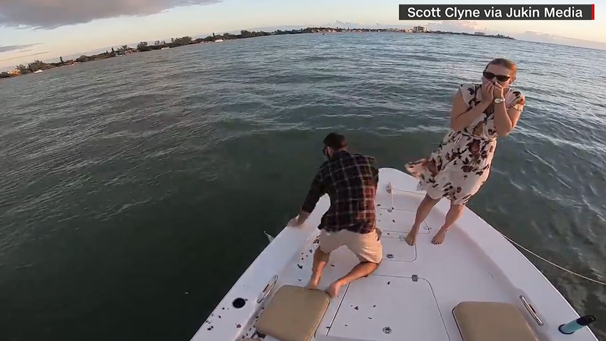 WATCH Engagement ring goes overboard during boat proposal