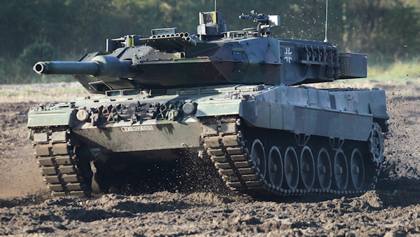 FILE - A Leopard 2 tank is pictured during a demonstration event held for the media by the German Bundeswehr in Munster near Hannover, Germany, Wednesday, Sept. 28, 2011.