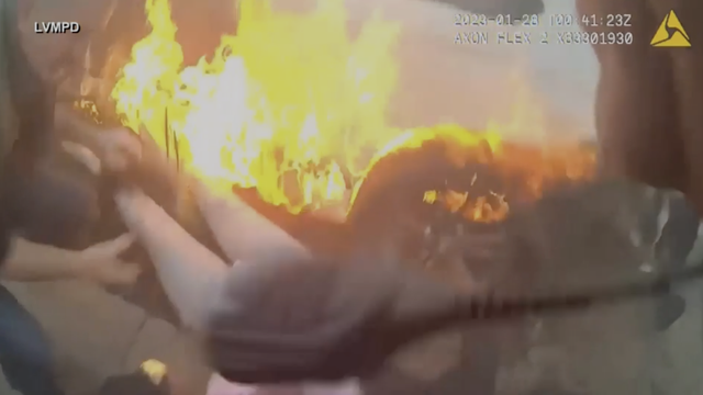 Caught on camera: Man rescued from fiery crash on Las Vegas strip - Vimarsana News