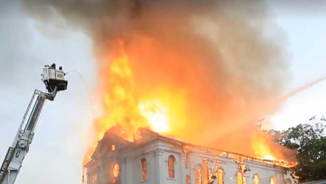 WATCH: Massive flames destroy 160-year-old church - Vimarsana News