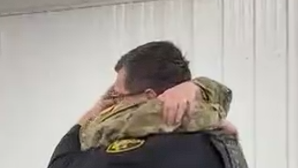 'Service, sacrifice and love': Oklahoma police officer gets surprise homecoming from deployed wife