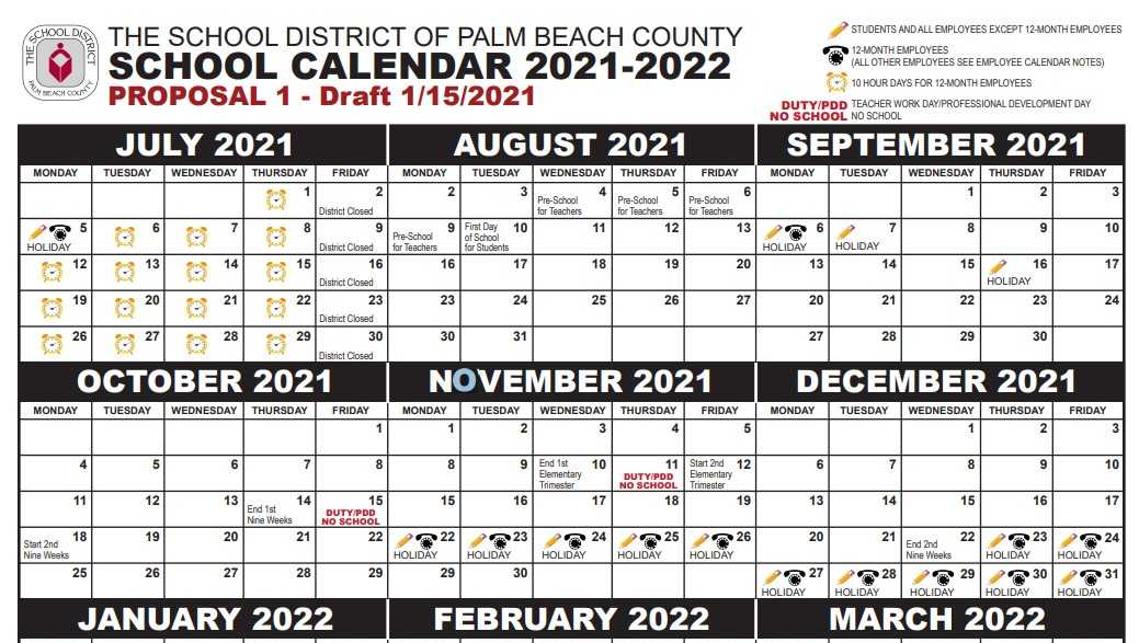 Palm Beach School Calendar