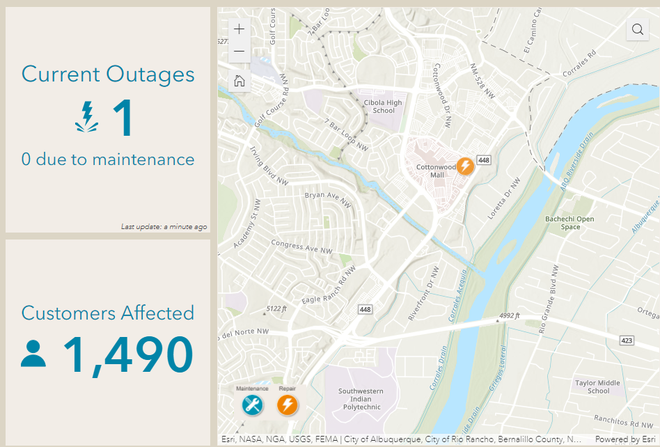 PNM Outage Map