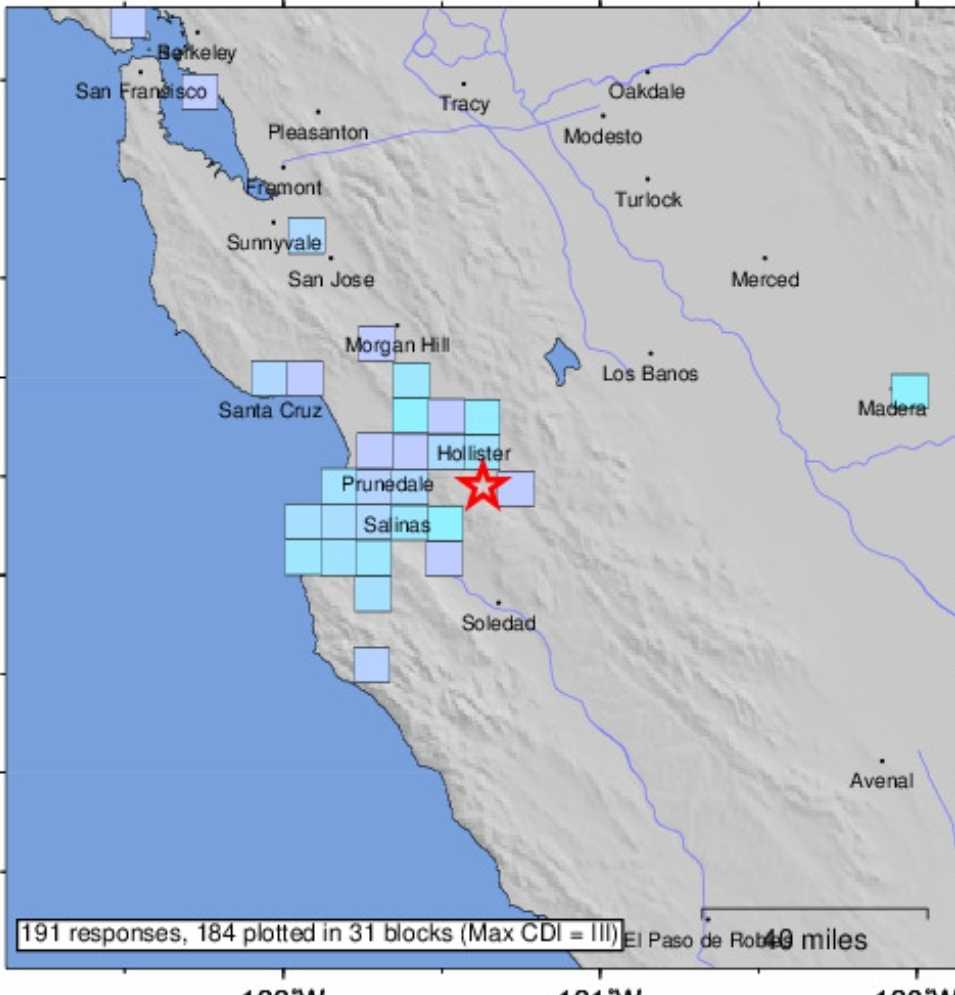 3.6 magnitude earthquake hits California Central Coast