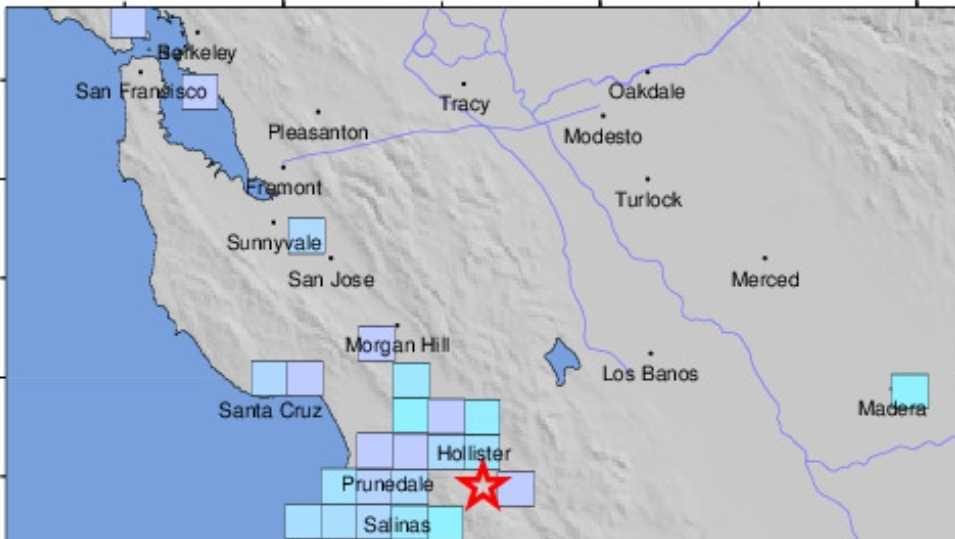 Magnitude 3.6 earthquake strikes central California coast