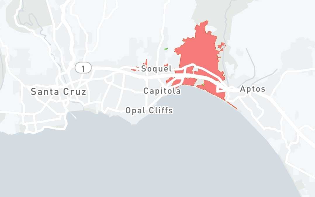 Thousands of PG E customers without power in Santa Cruz County