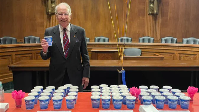 Chuck Grassley references Dairy Queen tweet on 90th birthday