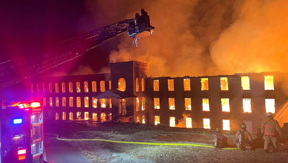 NC: PHOTOS: Graham Fire Deparment on the scene of Carolina Mill Road fire