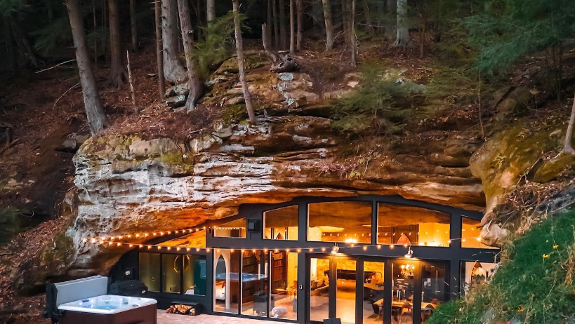 Spend the night inside a cave at this Hocking Hills rental