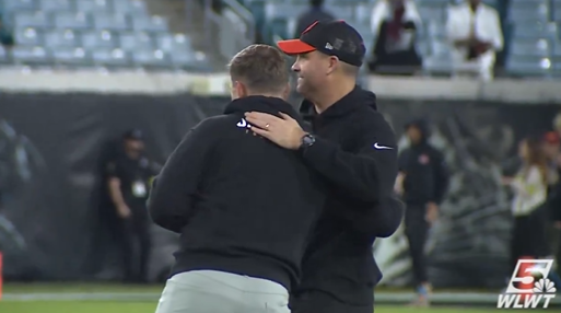 Watch: Bengals Zac Taylor Reunites With Brother Who Coaches For The ...