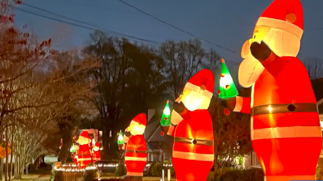 Giant inflatable Santas cover South Carolina neighborhood - Vimarsana News