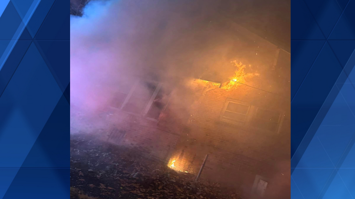 North Carolina Firefighters battle house fire in Asheboro