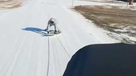 Kid snowboarding