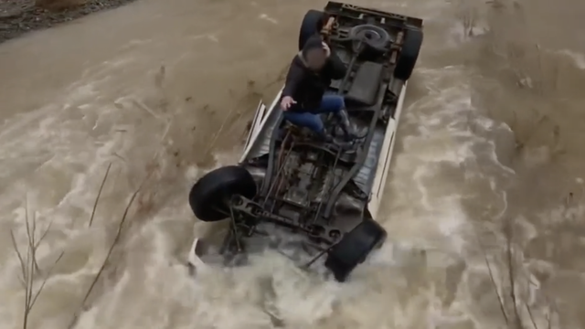 WATCH: Woman trapped atop overturned pickup rescued by helicopter - Vimarsana News