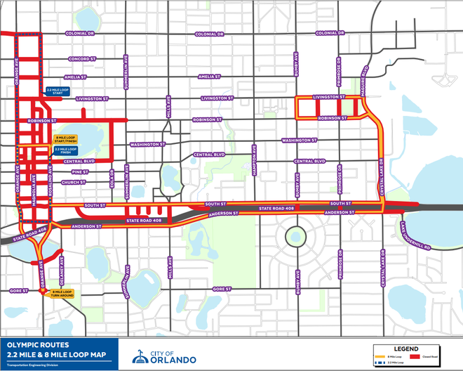 US Olympic Marathon trials in Orlando Road closures