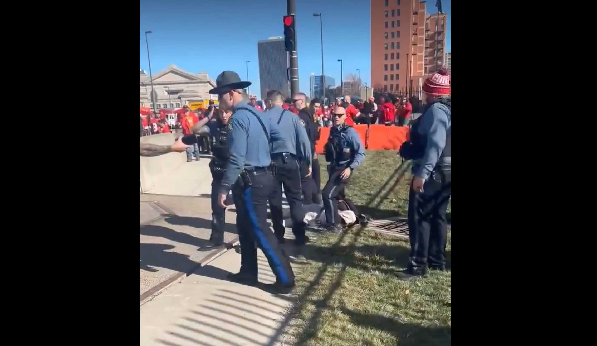 Chiefs Super Bowl Parade Shooting: Video Of Person Detained