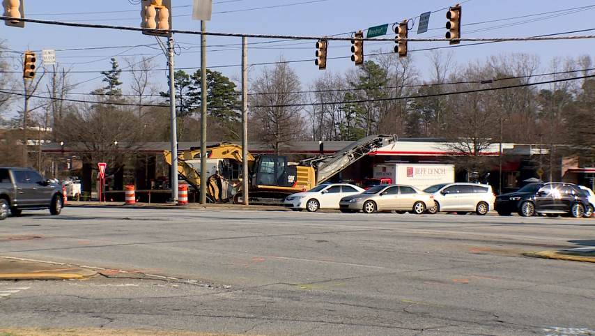 Woodruff Road construction begins