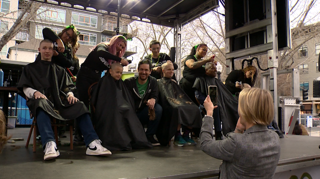 Dozens brave the shave, raising money for child cancer research - Vimarsana News
