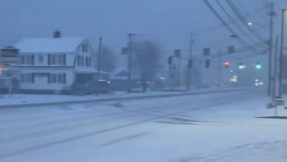 Heavy snow in Maine brings low visibility in some areas