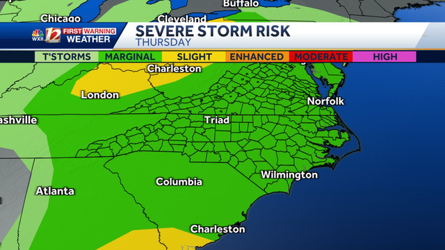 Isolated tornadoes, damaging wind risk Thursday in North Carolina - Vimarsana News