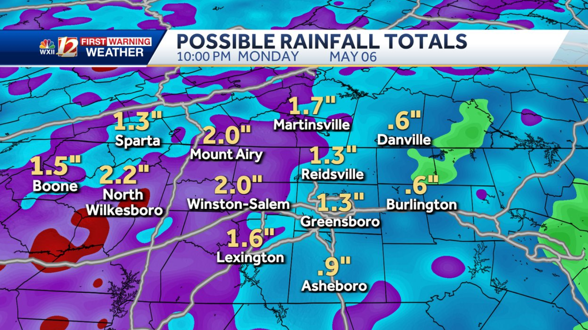 North Carolina Forecast Thunderstorms possible this weekend; here's
