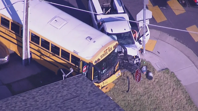 Galt school bus driver injured in crash with students on board