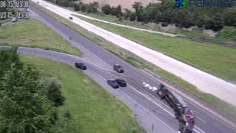Tractor-trailer overturns on Route 15 - Vimarsana News