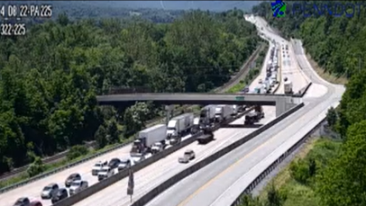 Traffic backs up due to multi-vehicle crash on Route 22/322 in Dauphin ...