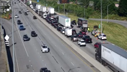Traffic backs up on multiple roads after crash on Interstate 83 in ...