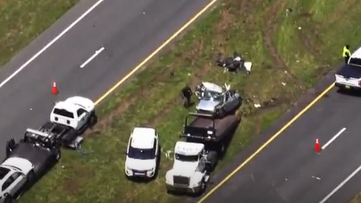 Crash involving a dump truck leaves 2 injured in Orange County