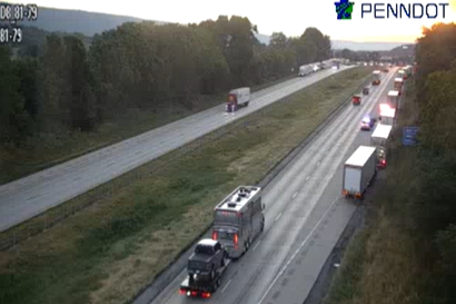 Crash blocks shoulder on Interstate 81 in Dauphin County, Pa.