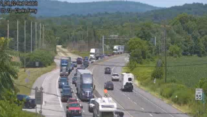 Traffic backs up after crash on Route 22/322 in Dauphin County, Pa.