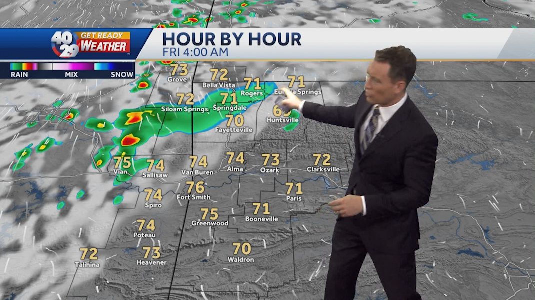 Increasing rain chances in part of the area