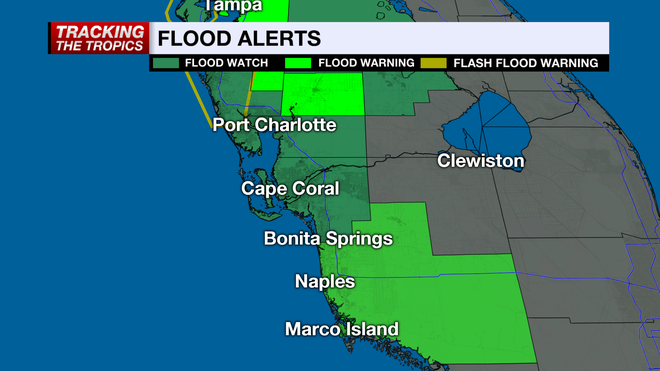 Flood alerts across Southwest Florida