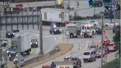 Crews respond to a crash on Route 30 in York County, PA