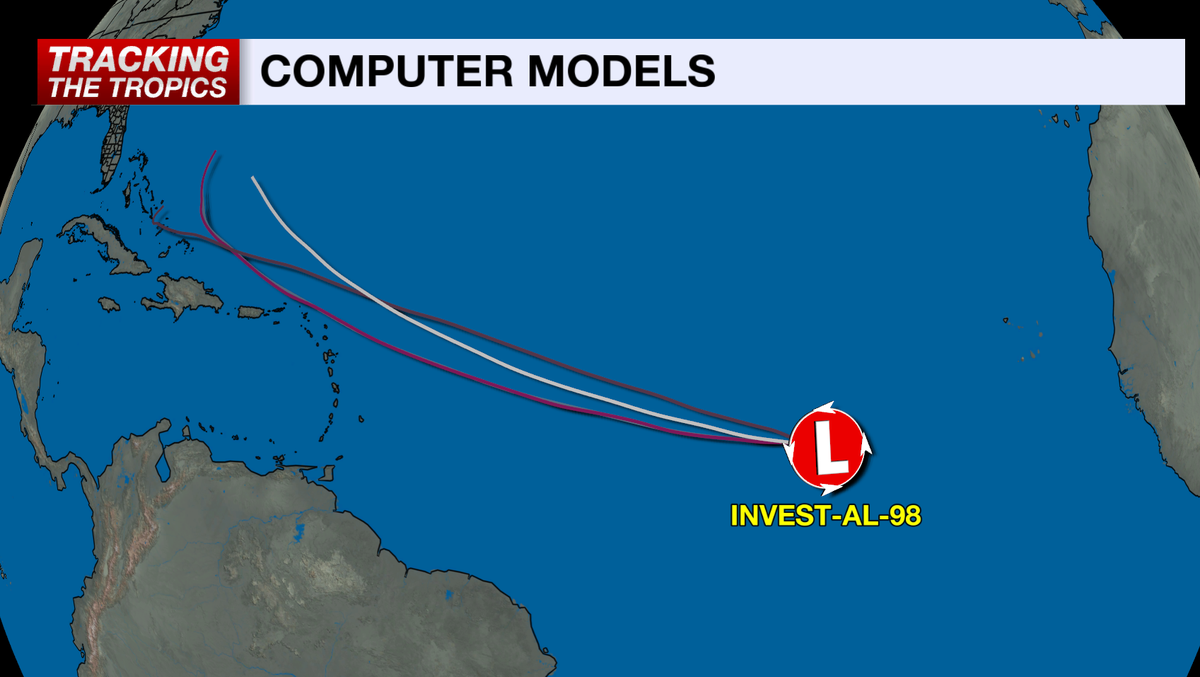 New Invest 98L designated in the Atlantic, tropical system likely to form