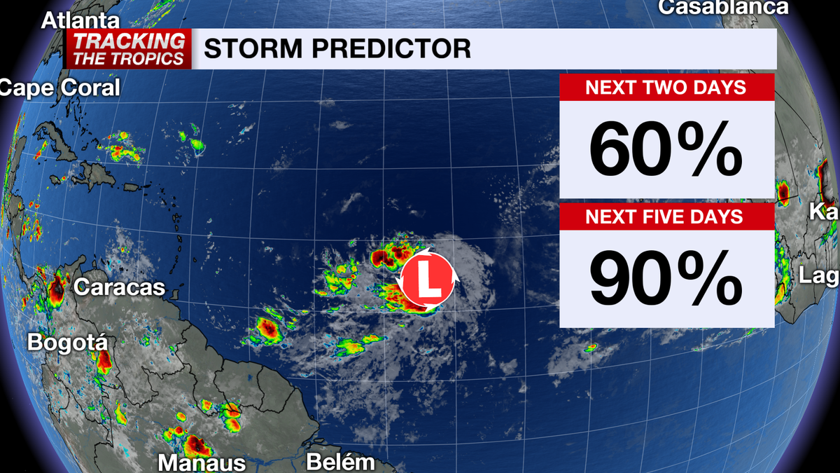 Invest 98L expected to tropical depression early next week