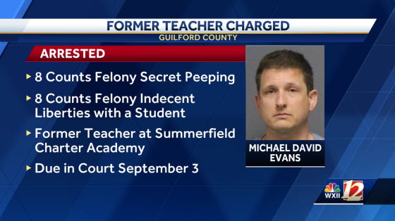 NC: Former teacher arrested after indecent liberties with student